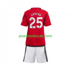 Nogometni Dresovi Manchester United Sancho 25 Dječji Domaći dres 2023-2024 Kratkih Rukava