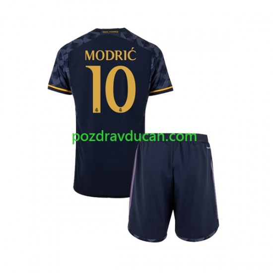 Nogometni Dresovi Real Madrid Modrić Luka 10 Dječji Gostujući dres 2023-2024 Kratkih Rukava