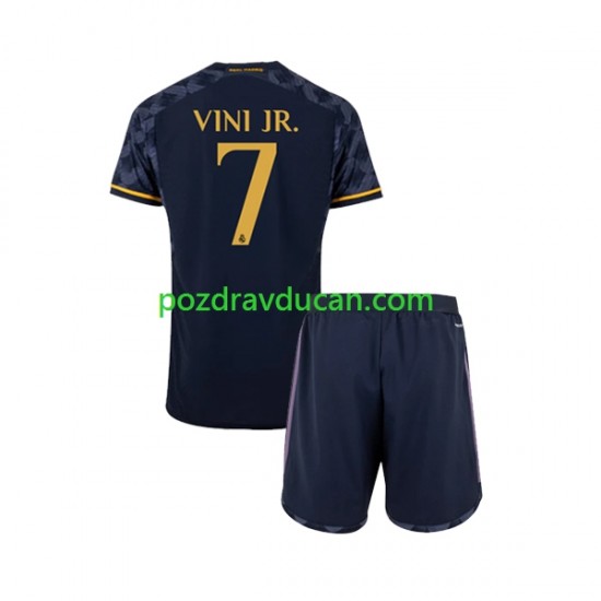 Nogometni Dresovi Real Madrid Vinicius Junior 7 Dječji Gostujući dres 2023-2024 Kratkih Rukava
