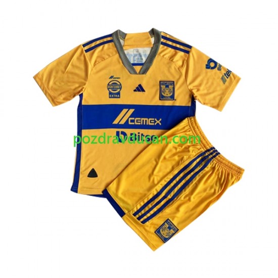 Nogometni Dresovi Tigres UANL Dječji Domaći dres 2023-2024 Kratkih Rukava