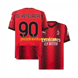 Nogometni Dresovi AC Milan Charles De Ketelaere 90 Muški Domaći dres 2023-2024 Kratkih Rukava