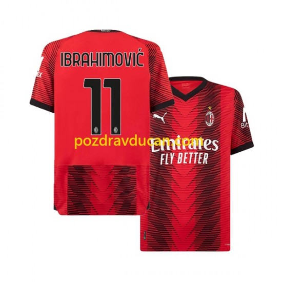 Nogometni Dresovi AC Milan Ibrahimović 11 Muški Domaći dres 2023-2024 Kratkih Rukava