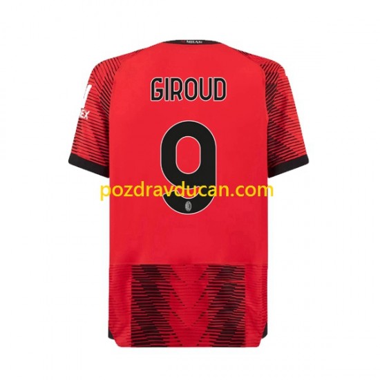 Nogometni Dresovi AC Milan Olivier Giroud 9 Muški Domaći dres 2023-2024 Kratkih Rukava