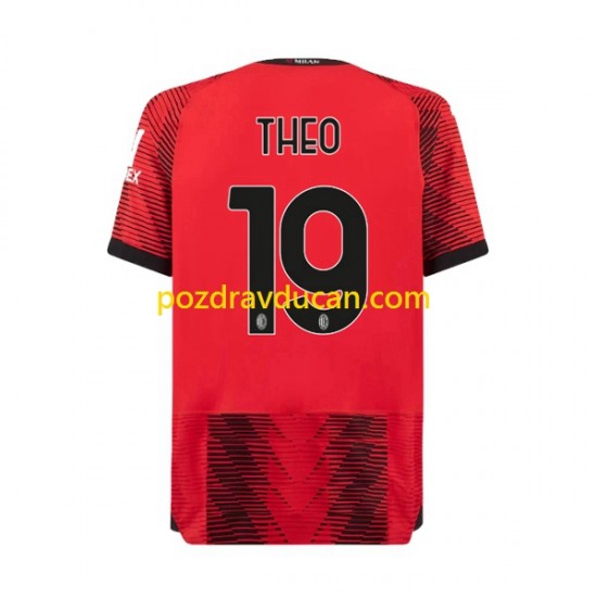 Nogometni Dresovi AC Milan Theo Hernandez 19 Muški Domaći dres 2023-2024 Kratkih Rukava