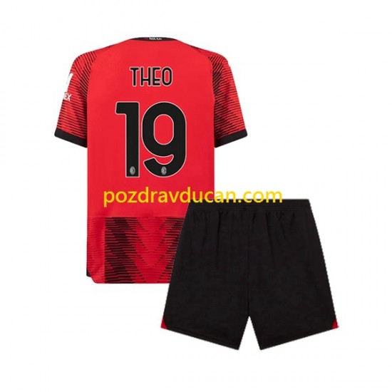 Nogometni Dresovi AC Milan Theo Hernandez 19 Dječji Domaći dres 2023-2024 Kratkih Rukava