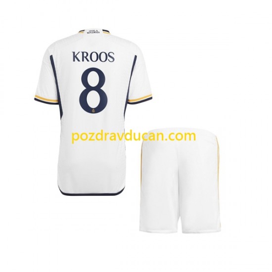 Nogometni Dresovi Real Madrid Kroos 8 Dječji Domaći dres 2023-2024 Kratkih Rukava