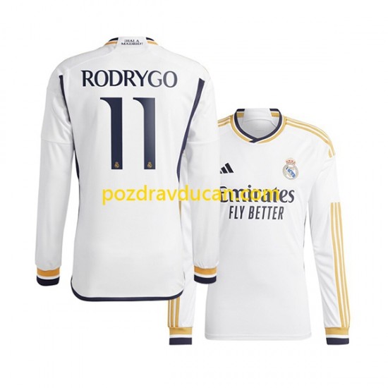 Nogometni Dresovi Real Madrid Rodrygo Goes 11 Muški Domaći dres 2023-2024 Dugi Rukav