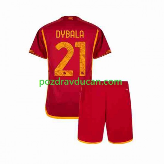 Nogometni Dresovi Roma Paulo Dybala 21 Dječji Domaći dres 2023-2024 Kratkih Rukava