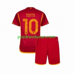 Nogometni Dresovi Roma Totti 10 Dječji Domaći dres 2023-2024 Kratkih Rukava