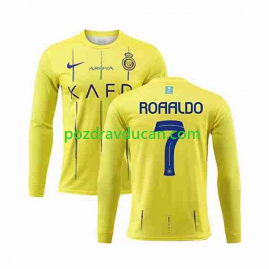 Nogometni Dresovi Al-Nassr Ronaldo 7 Muški Domaći dres 2023-2024 Dugi Rukav