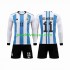 Nogometni Dresovi Argentina 3 Stars Di Maria 11 Dječji Domaći dres World Cup 2022 Dugi Rukav