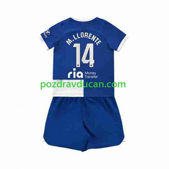 Nogometni Dresovi Atlético Madrid 2 Marcos Llorente 14 Dječji Gostujući dres 2023-2024 Kratkih Rukava