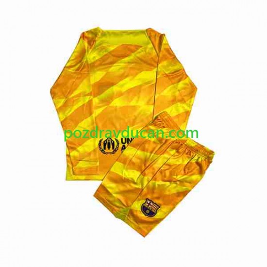 Nogometni Dresovi FC Barcelona Vratar Dječji Četvrti dres 2023-2024 Dugi Rukav