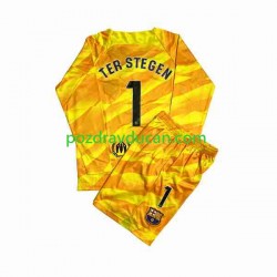 Nogometni Dresovi FC Barcelona Ter Stegen 1 Vratar Dječji Četvrti dres 2023-2024 Dugi Rukav