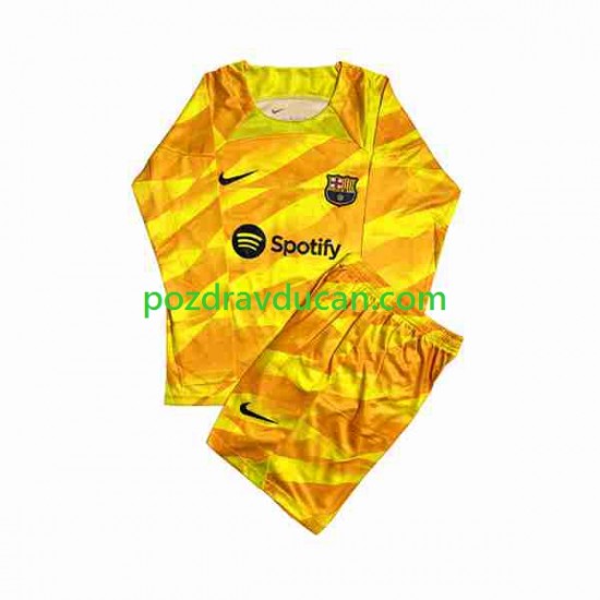 Nogometni Dresovi FC Barcelona Ter Stegen 1 Vratar Dječji Četvrti dres 2023-2024 Dugi Rukav