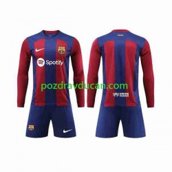 Nogometni Dresovi FC Barcelona Dječji Domaći dres 2023-2024 Dugi Rukav