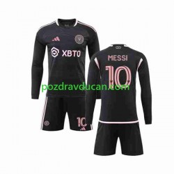Nogometni Dresovi Inter Miami Lionel Messi 10 Dječji Gostujući dres 2023-2024 Dugi Rukav