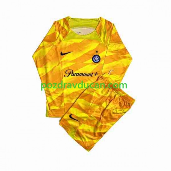 Nogometni Dresovi Inter Milan Vratar Dječji Domaći dres 2023-2024 Dugi Rukav