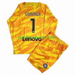 Nogometni Dresovi Inter Milan Sommer 1 Vratar Dječji Domaći dres 2023-2024 Dugi Rukav