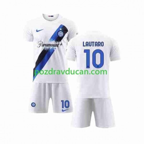 Nogometni Dresovi Inter Milan Lautaro Martinez 10 Dječji Gostujući dres 2023-2024 Kratkih Rukava