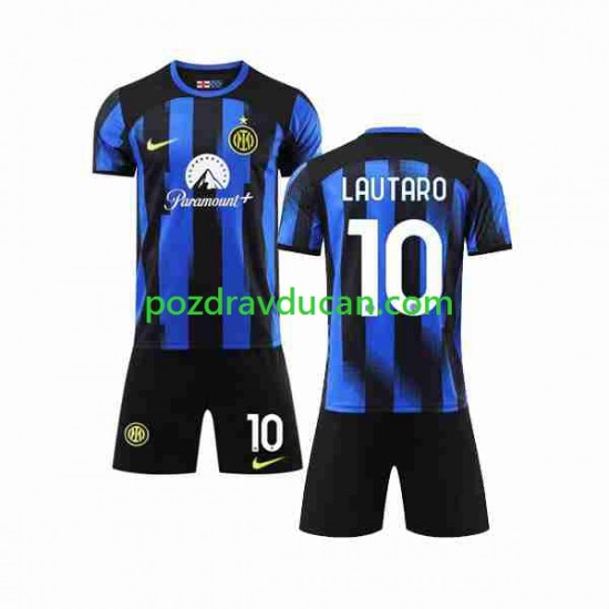 Nogometni Dresovi Inter Milan Lautaro Martinez 10 Dječji Domaći dres 2023-2024 Kratkih Rukava