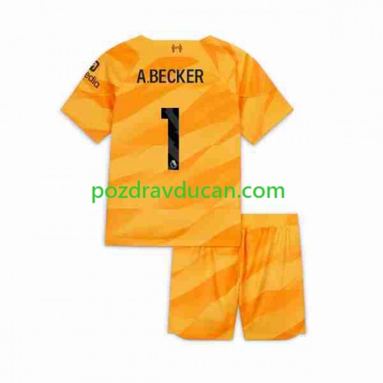 Nogometni Dresovi Liverpool A.Becker 1 Vratar Dječji Treći dres 2023-2024 Kratkih Rukava
