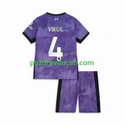 Nogometni Dresovi Liverpool Virgil van Dijk 4 Dječji Treći dres 2023-2024 Kratkih Rukava