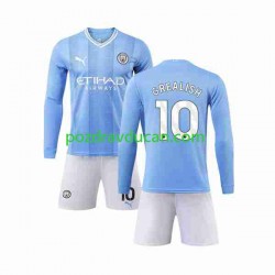 Nogometni Dresovi Manchester City Grealish 10 Dječji Domaći dres 2023-2024 Dugi Rukav