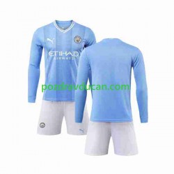 Nogometni Dresovi Manchester City Dječji Domaći dres 2023-2024 Dugi Rukav