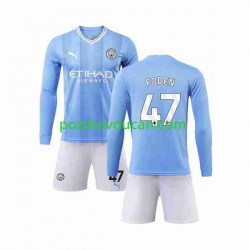 Nogometni Dresovi Manchester City Phil Foden 47 Dječji Domaći dres 2023-2024 Dugi Rukav