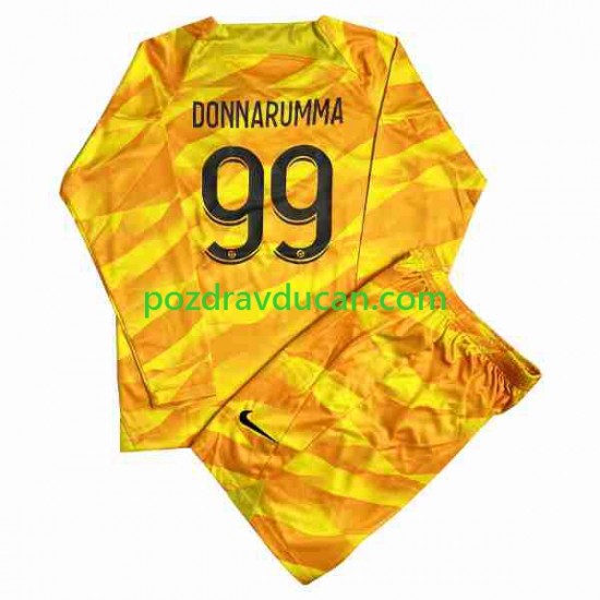 Nogometni Dresovi Paris Saint-Germain DONNARUMMA 99 Vratar Dječji Gostujući dres 2023-2024 Dugi Rukav