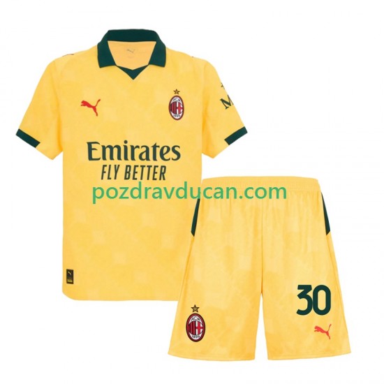 Nogometni Dresovi AC Milan Ardon Jashari 30 Dječji Treći dres 2025-2026 Kratkih Rukava