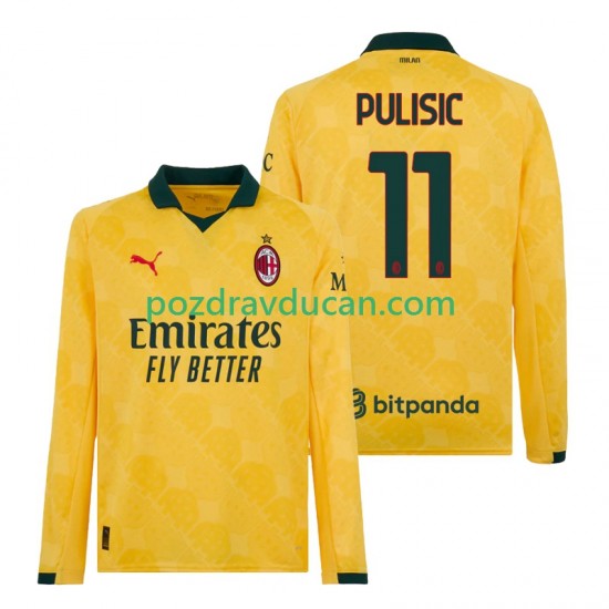 Nogometni Dresovi AC Milan Christian Pulisic 11 Muški Treći dres 2025-2026 Dugi Rukav