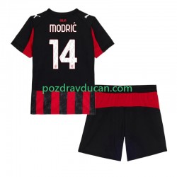 Nogometni Dresovi AC Milan Modrić Luca 14 Dječji Domaći dres 2025-2026 Kratkih Rukava