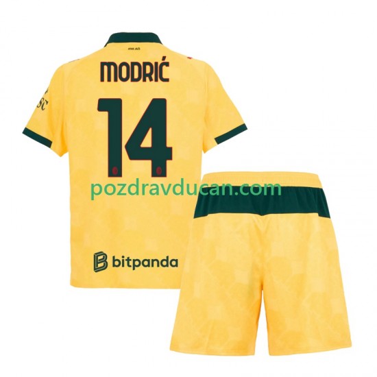 Nogometni Dresovi AC Milan Modrić Luca 14 Dječji Treći dres 2025-2026 Kratkih Rukava