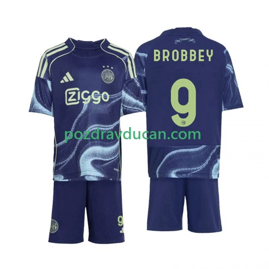 Nogometni Dresovi AFC Ajax Brian Brobbey 9 Dječji Gostujući dres 2025-2026 Kratkih Rukava