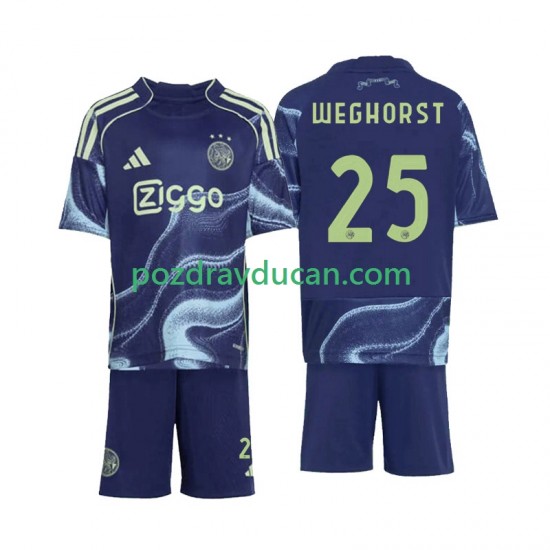Nogometni Dresovi AFC Ajax Wout Weghorst 25 Dječji Gostujući dres 2025-2026 Kratkih Rukava
