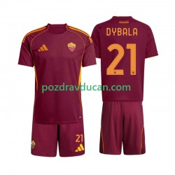 Nogometni Dresovi Roma Dybala 21 Dječji Domaći dres 2025-2026 Kratkih Rukava