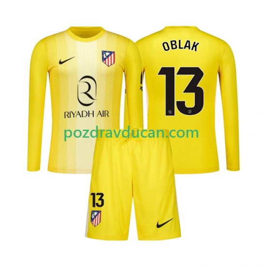 Nogometni Dresovi Atlético Madrid Jan Oblak 13 Vratar Dječji Domaći dres 2025-2026 Dugi Rukav