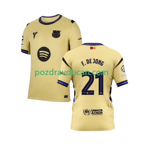 Nogometni Dresovi FC Barcelona Frenkie de Jong 21 Champions League Muški Gostujući dres 2025-2026 Kratkih Rukava