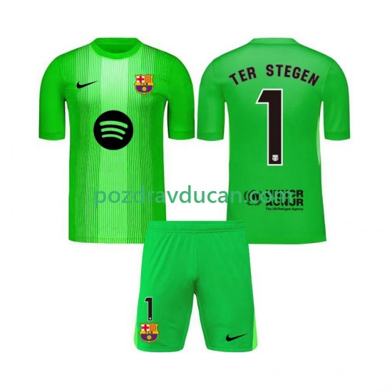 Nogometni Dresovi FC Barcelona Ter Stegen 1 Vratar Dječji Domaći dres 2025-2026 Kratkih Rukava