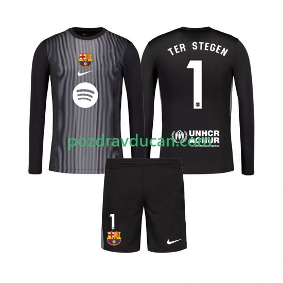 Nogometni Dresovi FC Barcelona Ter Stegen 1 Vratar Dječji Treći dres 2025-2026 Dugi Rukav