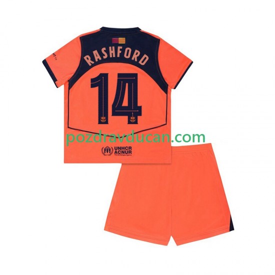 Nogometni Dresovi FC Barcelona Marcus Rashford 14 UCL Dječji Treći dres 2025-2026 Kratkih Rukava