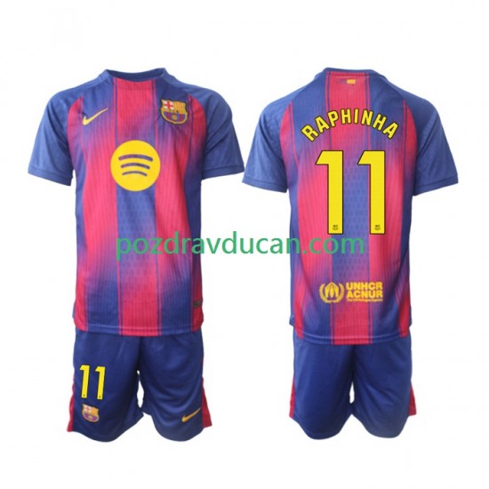 Nogometni Dresovi FC Barcelona Raphinha 11 Dječji Domaći dres 2025-2026 Kratkih Rukava