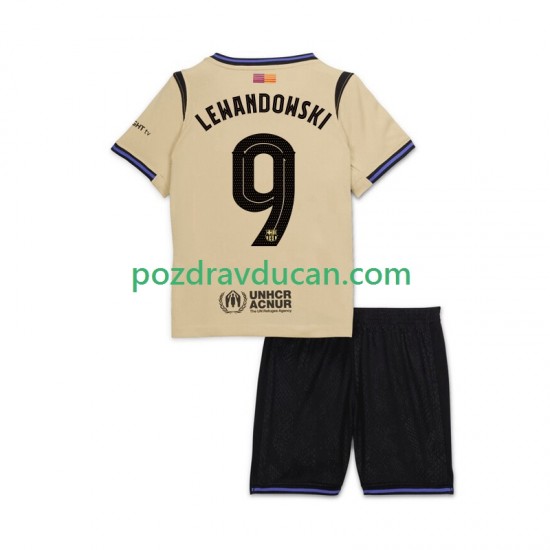 Nogometni Dresovi FC Barcelona Robert Lewandowski 9 UCL Dječji Gostujući dres 2025-2026 Kratkih Rukava