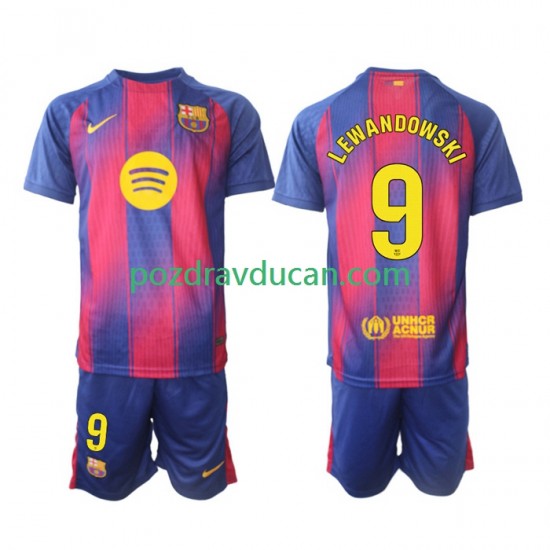 Nogometni Dresovi FC Barcelona Robert Lewandowski 9 Dječji Domaći dres 2025-2026 Kratkih Rukava