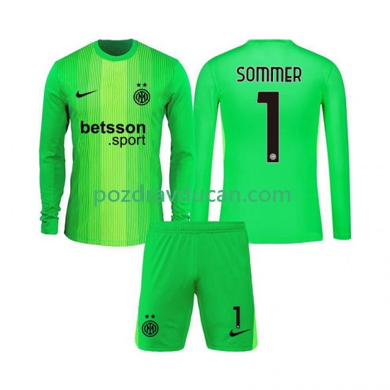 Nogometni Dresovi Inter Milan Yann Sommer 1 Vratar Dječji Treći dres 2025-2026 Dugi Rukav