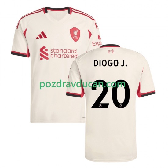 Nogometni Dresovi Liverpool Diogo Jota 20 Muški Gostujući dres 2025-2026 Kratkih Rukava
