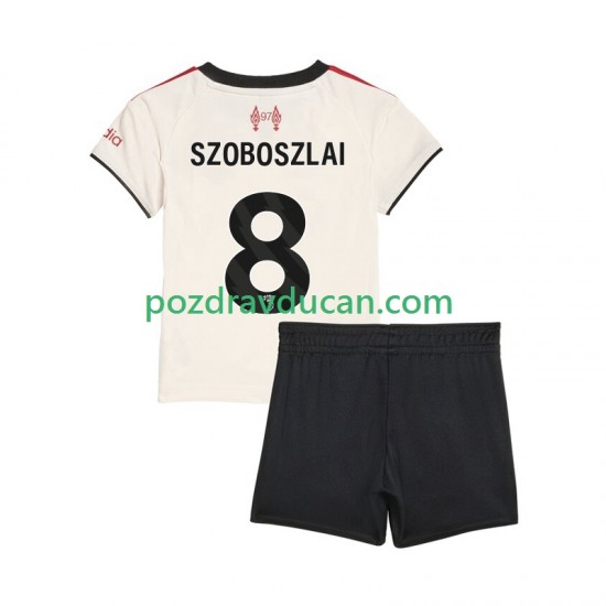 Nogometni Dresovi Liverpool Dominik Szoboszlai 8 Dječji Gostujući dres 2025-2026 Kratkih Rukava