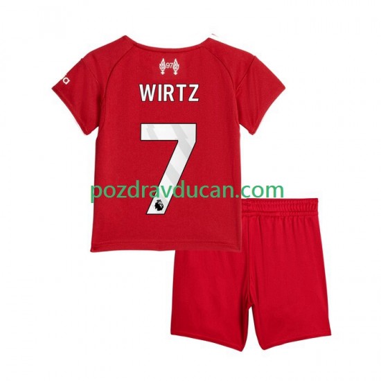 Nogometni Dresovi Liverpool Florian Wirtz 7 Dječji Domaći dres 2025-2026 Kratkih Rukava